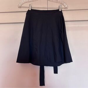 Ballet Beautiful Soft Knit Black Wrap Skirt size M Longer Length